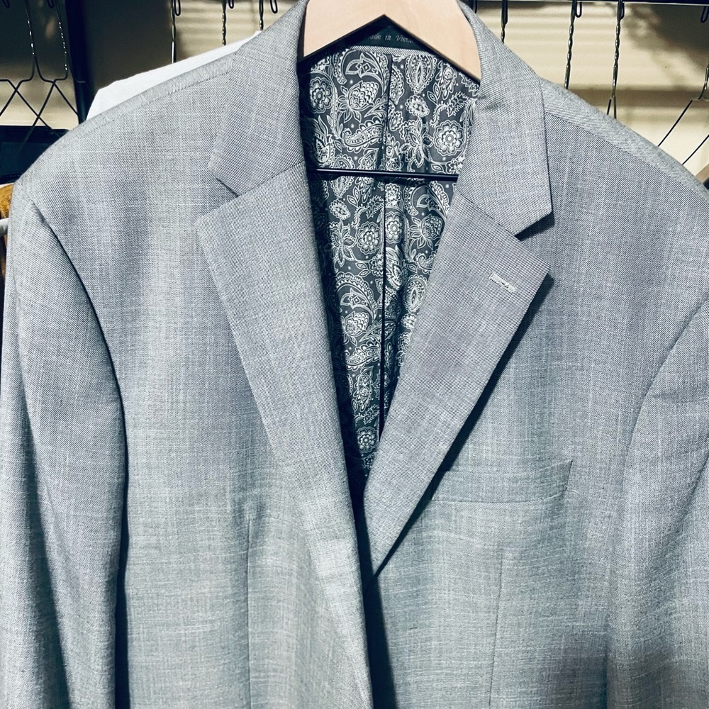 Chaps 48R Gray Blazer